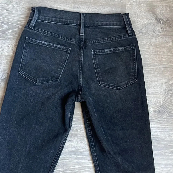 Frame heritage Le Sylvie Slender Straight Black Wash Jeans - Picture 11 of 16